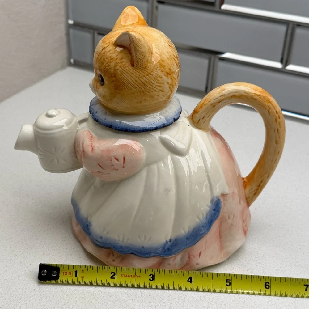 Vintage Takahashi Figural Cat Teapot 90s Kitten Ceramic - Picture 16 of 17